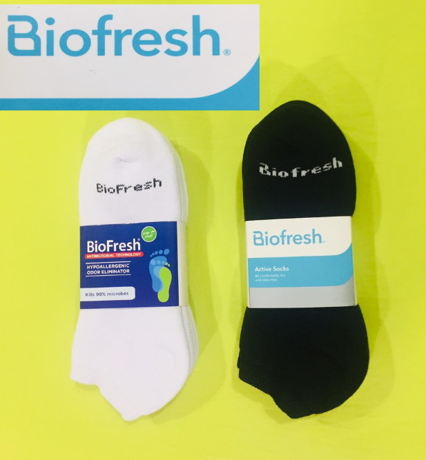 BioFresh Men's Thick Antimicrobial Low Cut Sports Socks