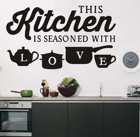 Creative KITCHEN Wall Sticker Vinyl Removable Decal Art Mural Kitchen Decor