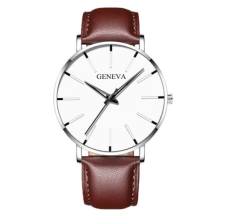 Explosive mesh belt classic dented color scale color pointer watch business men's watch simple alloy belt quartz watch M19