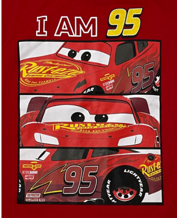Disney Cars I Am 95 Boys Kids And Toddlers Red T-Shirt And Shorts Set