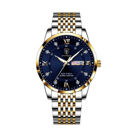 Binbond Original Luxury Fashion Business Waterproof Men's Watch Luminous Calendar Quartz Stainless Steel Men's Watch 002