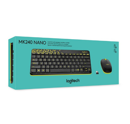 Logitech Wireless Combo MK240 Radio Transfer, PC Keyboard (Black)