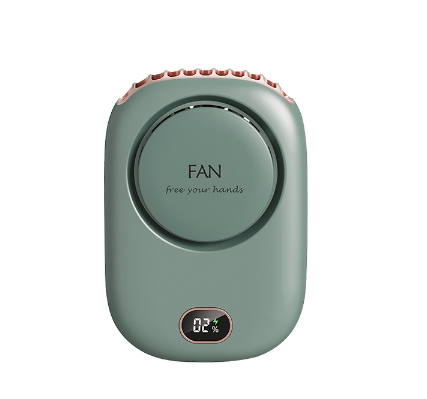 Mini Fan Portable Neck Fan Bladeless Rechargeable Mute Fans 3 Speeds Adjustable Hanging Cooler Fan