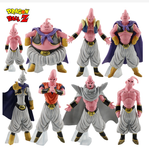 Dragon Ball Z DBZ Majin Boo Majin Buu Goku Set of 8 Collectible Figure