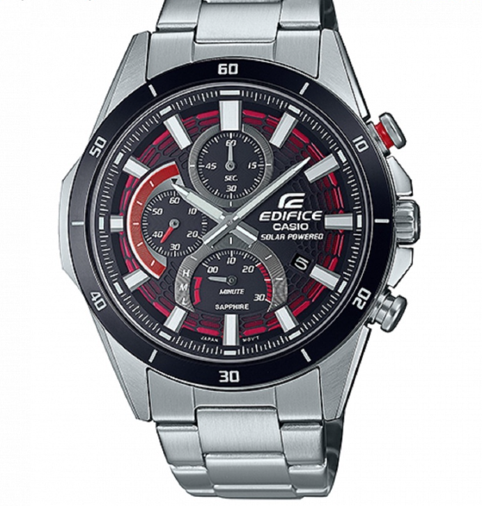 Casio Edifice EFS-S610DB-1A Solar Chronograph Stainless Steel Strap Watch For Men