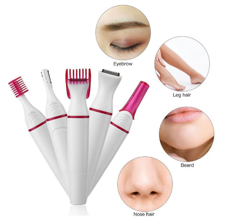 5 In 1 Women Armpit hair Body hair Electric Trimmer Hair Removal Shaver Female Shaving Machine