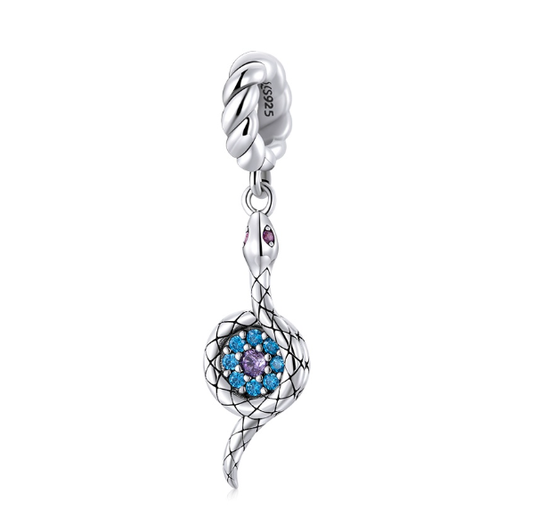 Bamoer 925 Silver Devil Eyes Dark Style Personality Fashion Charm Diy Bracelet Or Necklace Accessories Jewelry D16