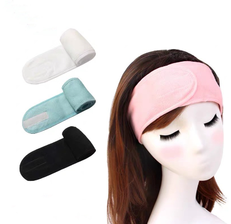 Gladking Facial Turban Black / White / Pink turban
