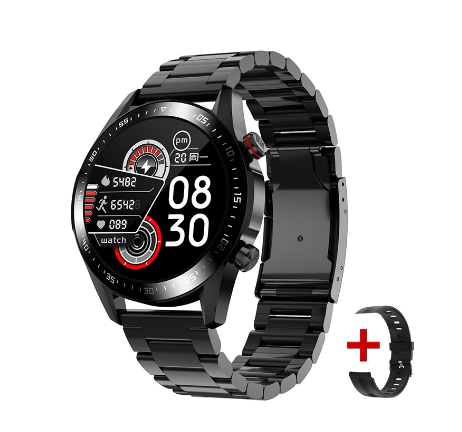 FILIEKEU Smart Watch Men Huawei Same Model Bluetooth Call Waterproof Sports Fitness Tracker Fashion Steel Strap Smartwatch STEEL BLACK