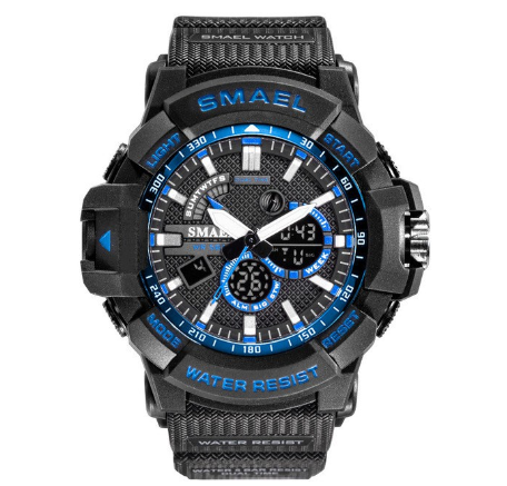 SMAEL 1809 Men's Army Watch 50m Waterproof Sports Watch Quartz Watch Multifunction LED Clock For Sports Men M4