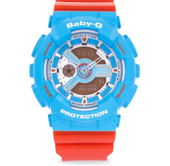 Casio Baby-g BA-110NC-2A Digital Analog Rubber Strap Watch For Women