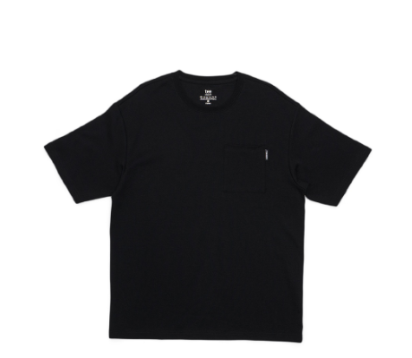 GIORDANO Men's Patch Pocket Tee -Signature Black