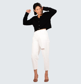 Mantou Clarisse White Ripped Jeans