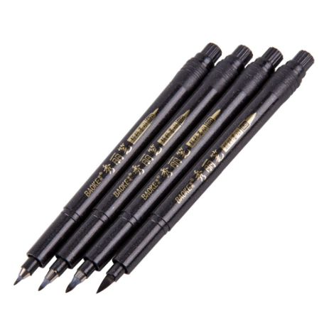 SeamiArt Baoke 1 Pc. 4 Pcs. Calligraphy Pen Hand Lettering Pens Brush Writing Drawing Black Ink Pens