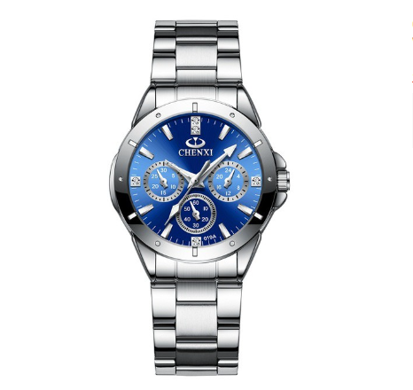 CHENXI Fashion Women's Watches CX-019A Silver Full Steel Analog Waterproof Quartz Wristwatches F6