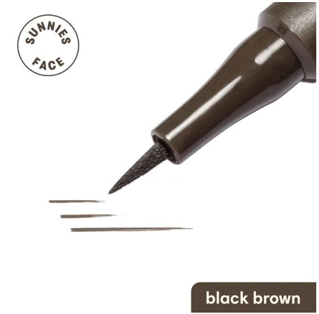 Sunnies Face Lifebrow Micromarker Liquid Brow Pen Black Brown