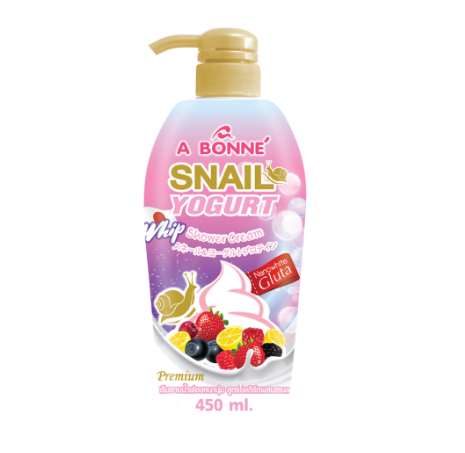 Abonne Snail Yogurt Whip Shower Cream Pump 450ml ( A055 )