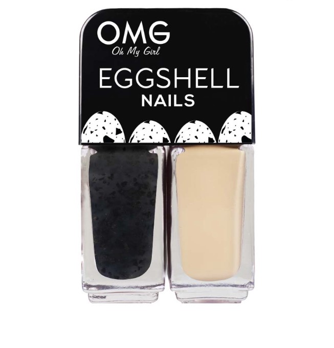 OMG Eggshell Nail Polish Nightingale 5ml x 2