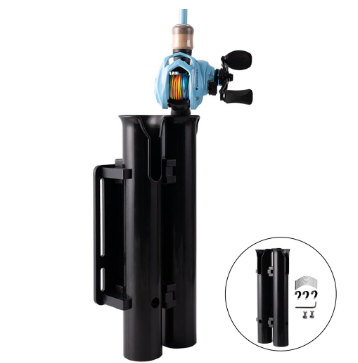 Portable 2 Tubes Bike Fishing Rod Holder for Bicycle Fishing Holds 2 Rods Rod Rack Easy to Mount