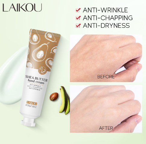 LAIKOU Shea Butter Moisturizing Hand Cream Anti-Aging Tender Skin 30G