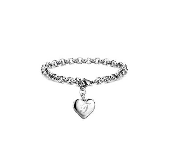26 English Letter Love Pendant Gift Girl 925 Silver Jewelry Fashion Bracelet Luxury Chain