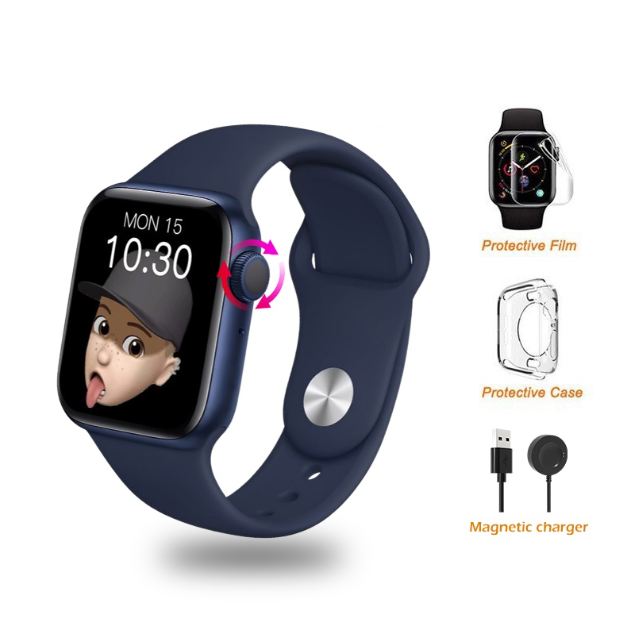 Smart Watch T500+Pro BLUE Custom Wallpaper, Waterproof, Bluetooth Call, Sports Watch, Men Women