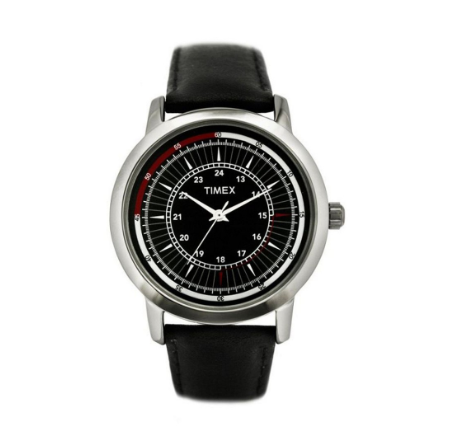 Timex Z6 Series Black Leather Analog Quartz Watch For Men T2Z600 CLASSICS