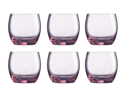 Vigne Ice Pink 6pcs 31cl Water Juice Drinking Glass Tumbler Set