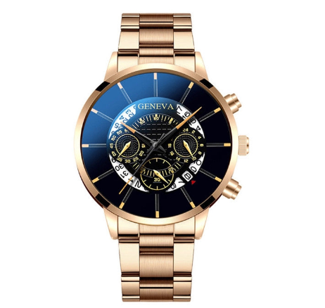Fashion Geneva Watch Men Stainless Steel Watch With Calendar M7