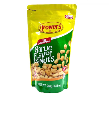 Growers Less Grease Peanuts Garlic 280G
