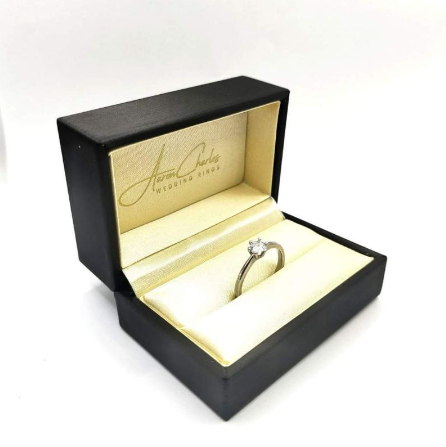 AARON CHARLES Engagement Ring with Main Stone Cubic Zirconia
