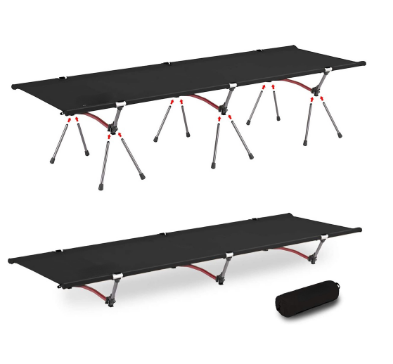 Folding Camping Cot Backpacking Portable Lightweight Cot for Adult Heavy Duty Support 160KG