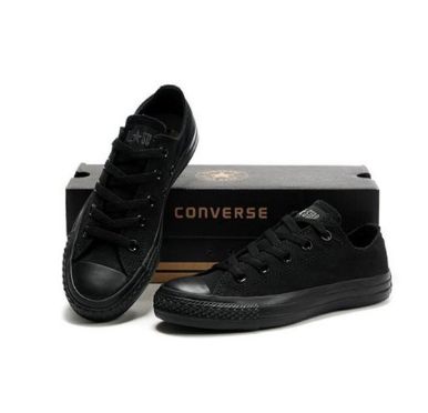 DONI New Chuck Taylor Converse Low Cut All Black for Men and Women Shoes 800