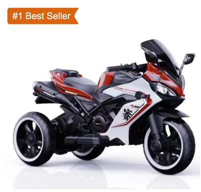 Istaride Battery Powered Toy Racing Car Mini Electric Motorcycle for Kids Red Ride-On Car with Remot