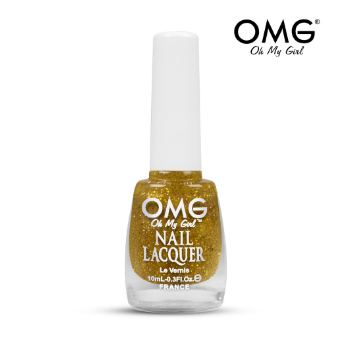 OMG Nail Polish Yellow Glitter 10ML