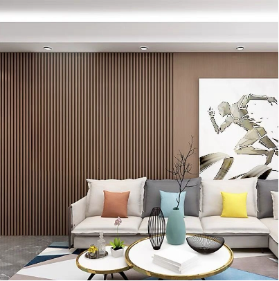 Solid Wood Wallpaper Sticker Waterproof Grille Design Ecological Board background Wall Panel