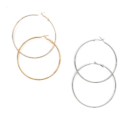Hoop Earrings - Round Medium