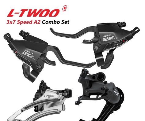 LTWOO A2 Combo 3x7 Speed 21 Speed Combo Shifter Lever Rear Derailleur Front Trigger GroupSet With Brake Lever For MTB Bike