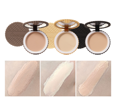 Lamuseland Cookie Waterproof Concealer Full Coverage Matte Smooth Conceal Dark Circles Scar Acne Skin Face Makeup
