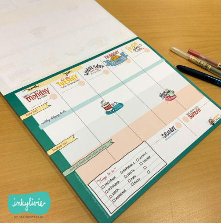 May Bukas Pa - Procrastinator's Weekly Planner Notepad by Inky Livie