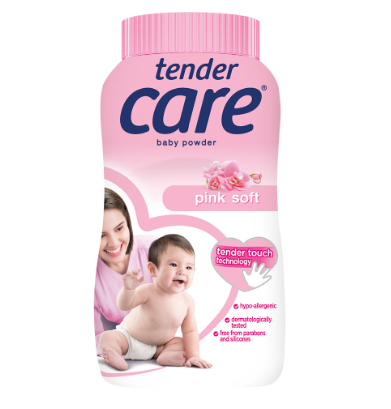 Tender Care Hypoallergenic Baby Powder Pink Soft Floral 100g