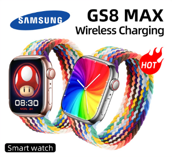 SAMSUNG GS8 Max Smart Watch for Men 1.99inch Couple Watch Bluetooth Call Lock Screen Smartwatch COD