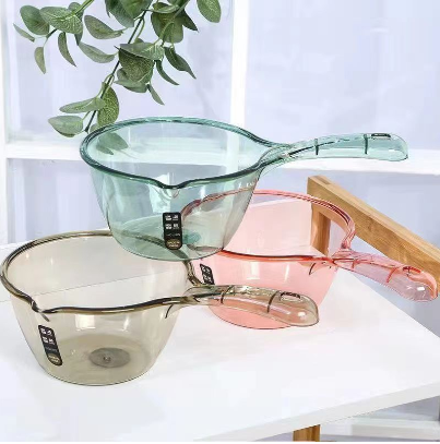 Japanese Water Dipper Clear Tabo Aesthetic Transparent Scooper Bathroom Toilet Dip Buckets