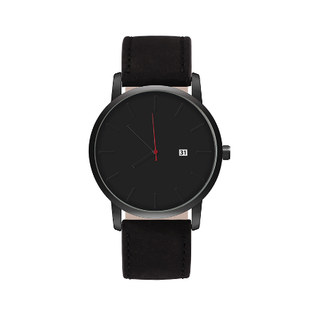 European and American fashion calendar men's watch frosted belt quartz watch simple large dial watch men's watch M5