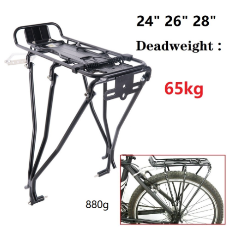 Bike Bicycle Rack Rear Seat Luggage Carrier Frame-Mounted Pannier For Disc Brake Mount Alloy Bike Carrier