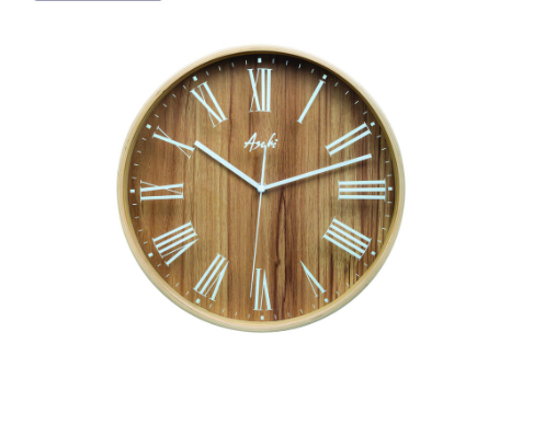 Asahi W 7008 Round Wall Clock 12 inches