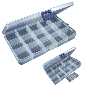 Adjustable Plastic Fishing Lure Hook Tackle Box
