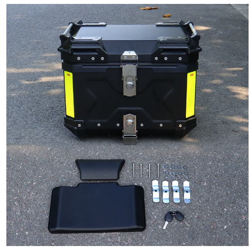 Motorcycle Universal Alloy Top Box 45L/55L With Backrest