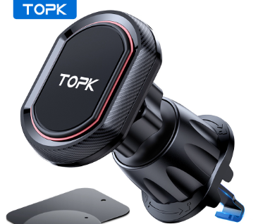 TOPK D37 Car Phone Holderfor Car with Hook Clip Air Vent Car Mount 360° Rotation Universal Mobile Phone Mount for Cellphones