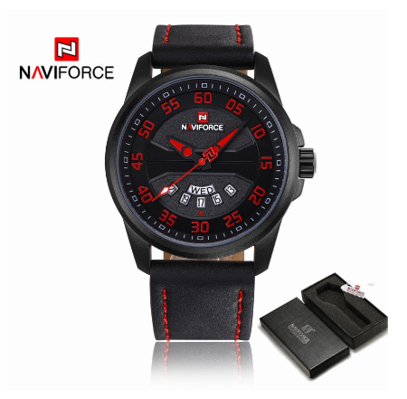 NAVIFORCE Fashion Brand Men's Watches Business Quartz Casual Sport Men Watch Waterproof Calendar 9124 002